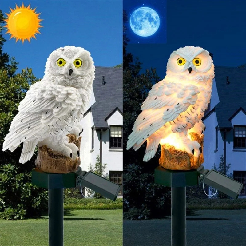 Solar Owl Statue Garden Light  - đánh giá và giá Farming And Agriculture