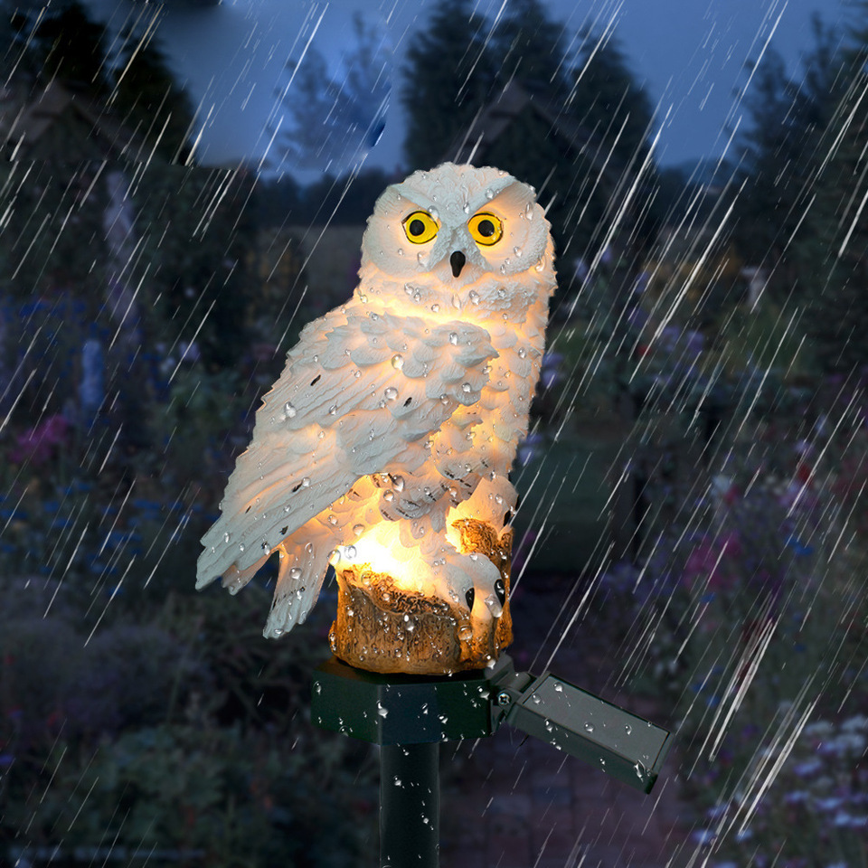 Solar Owl Statue Garden Light  - đánh giá và giá Farming And Agriculture